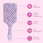 LoveShackFancy x Target – WetBrush Happy Thoughts Paddle Detangler Brush Hibiscus