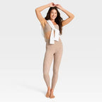Women's Everyday Soft Ultra High-Rise 7/8 Leggings - Tan Plaid Print