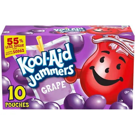 Kool-Aid Jammers Grape Juice Boxes - 10pk/6 fl oz Pouches