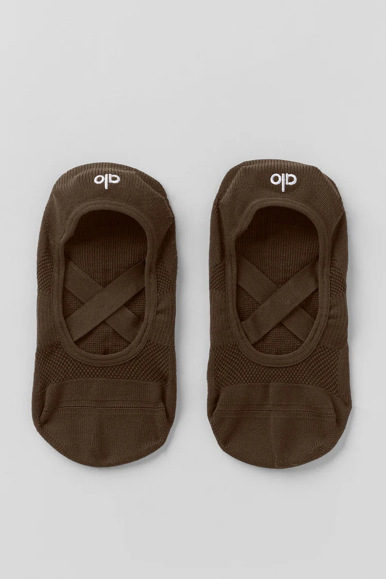 Women's Pivot Barre Sock- Espresso