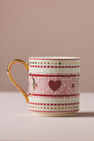 The Bistro Tile Stoneware Mug: Valentine's Edition