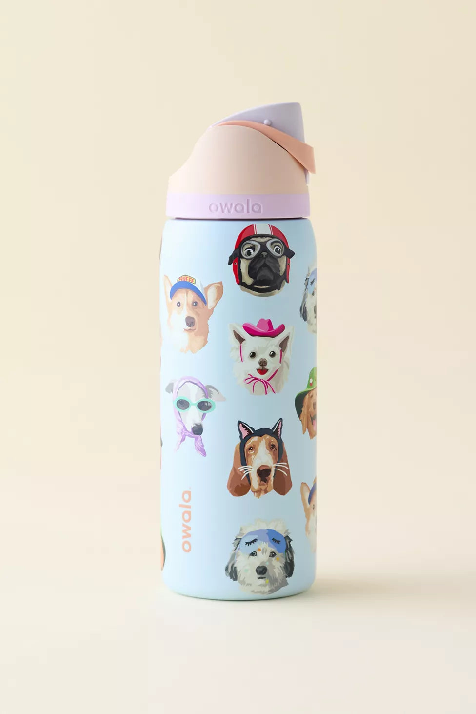 Owala UO Exclusive Dog Collage FreeSip 32 oz Water Bottle