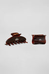 Effortless Claw Clip (2-Pack) Brown Tortoise