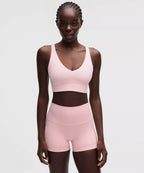 Focuser V-Neck Bra Light Support, A/B Cup - Pink Pearl / Size S