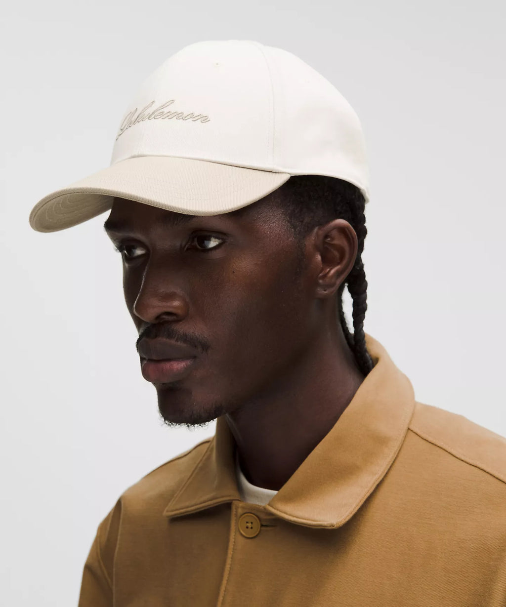 Structured Classic Ball Cap Script - Light Ivory/Wacky Khaki
