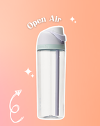 PRE-ORDEN Owala FreeSip Clear Tritan Plastic Water Bottle with Straw, BPA-Free Sports Water Bottle, Great for Travel, 25 Oz