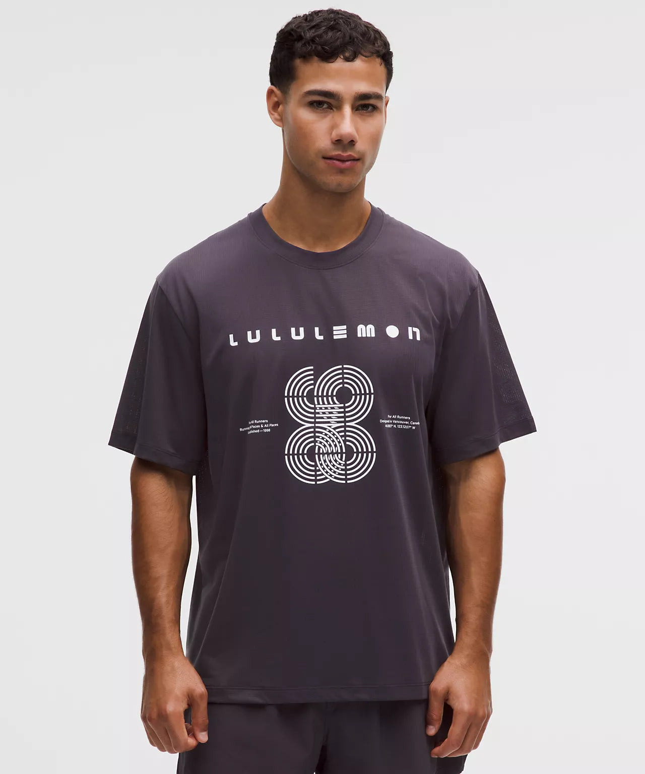 Mile Maker Mesh T-Shirt 98 Wordmark - Atmospheric Purple
