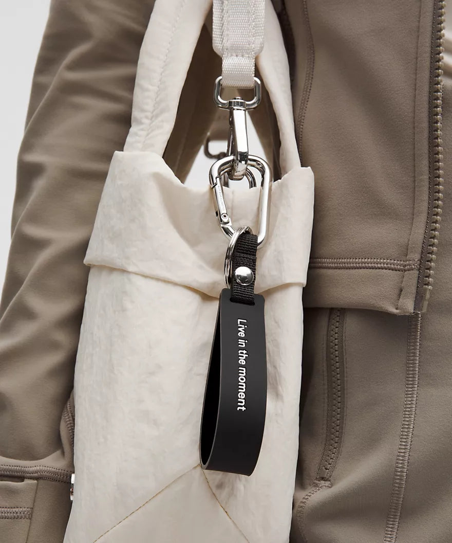 Silicone Keychain - Black/White