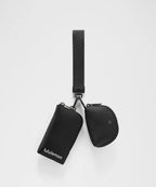 Dual Pouch Wristlet Wallet - Black