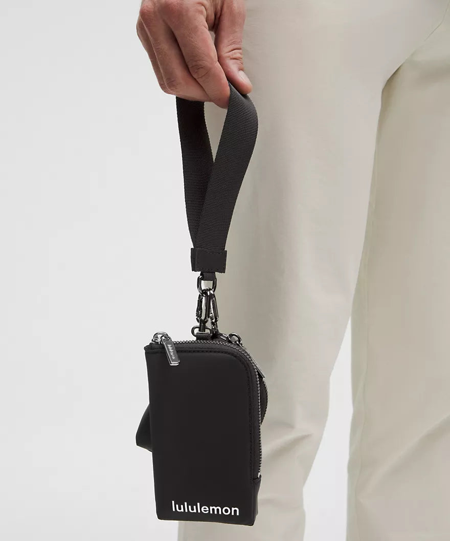 Dual Pouch Wristlet Wallet - Black