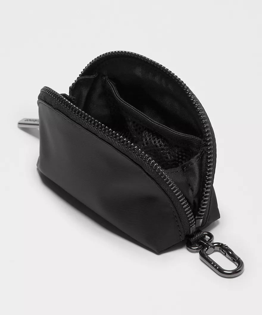 Dual Pouch Wristlet Wallet - Black