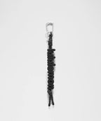 Silicone Wordmark Keychain - Black/Silver