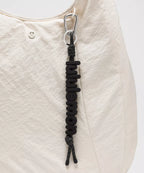 Silicone Wordmark Keychain - Black/Silver