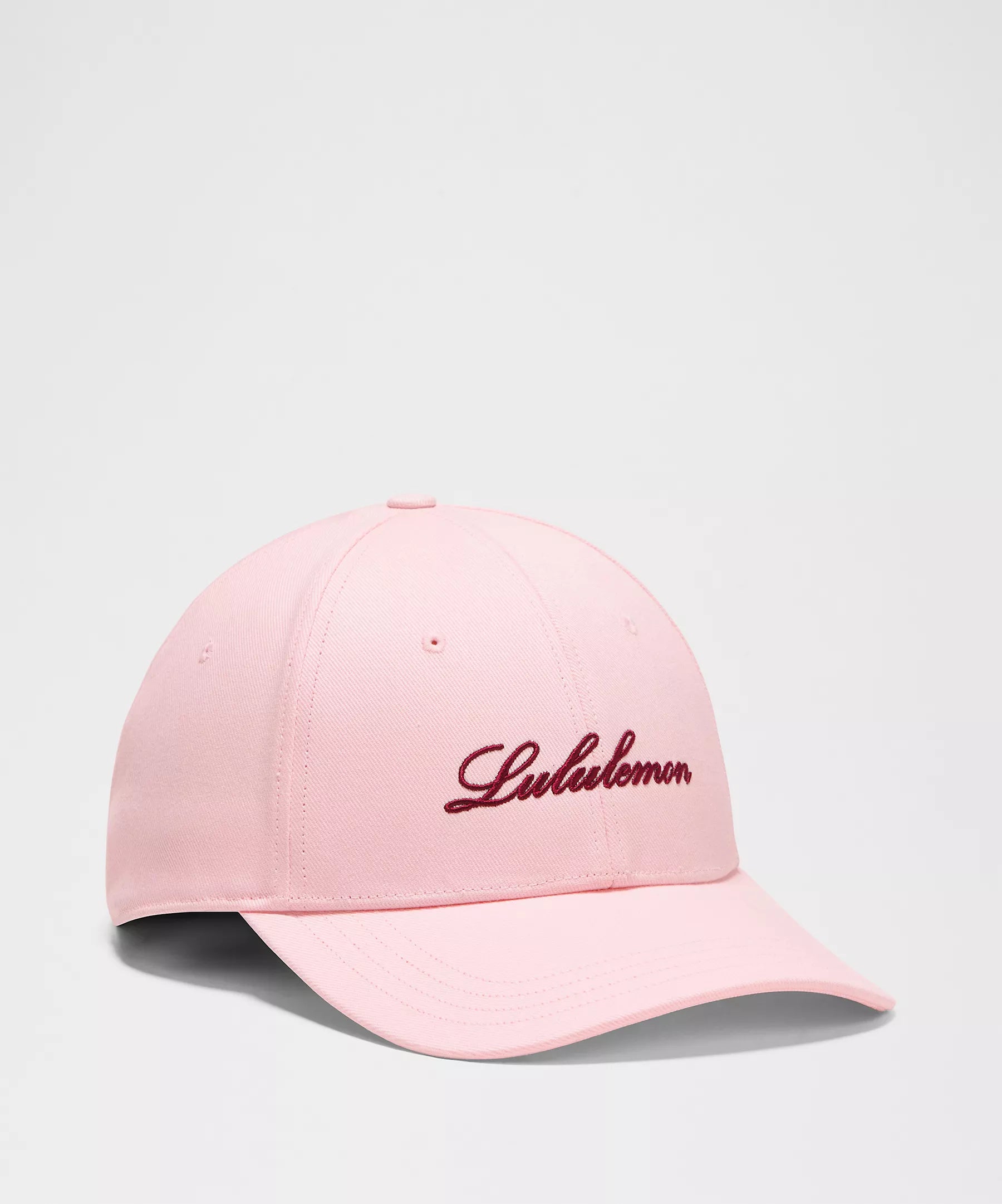 Structured Classic Ball Cap Script - Pink Pearl/Burgundy Bay