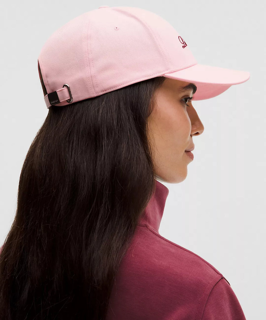 Structured Classic Ball Cap Script - Pink Pearl/Burgundy Bay