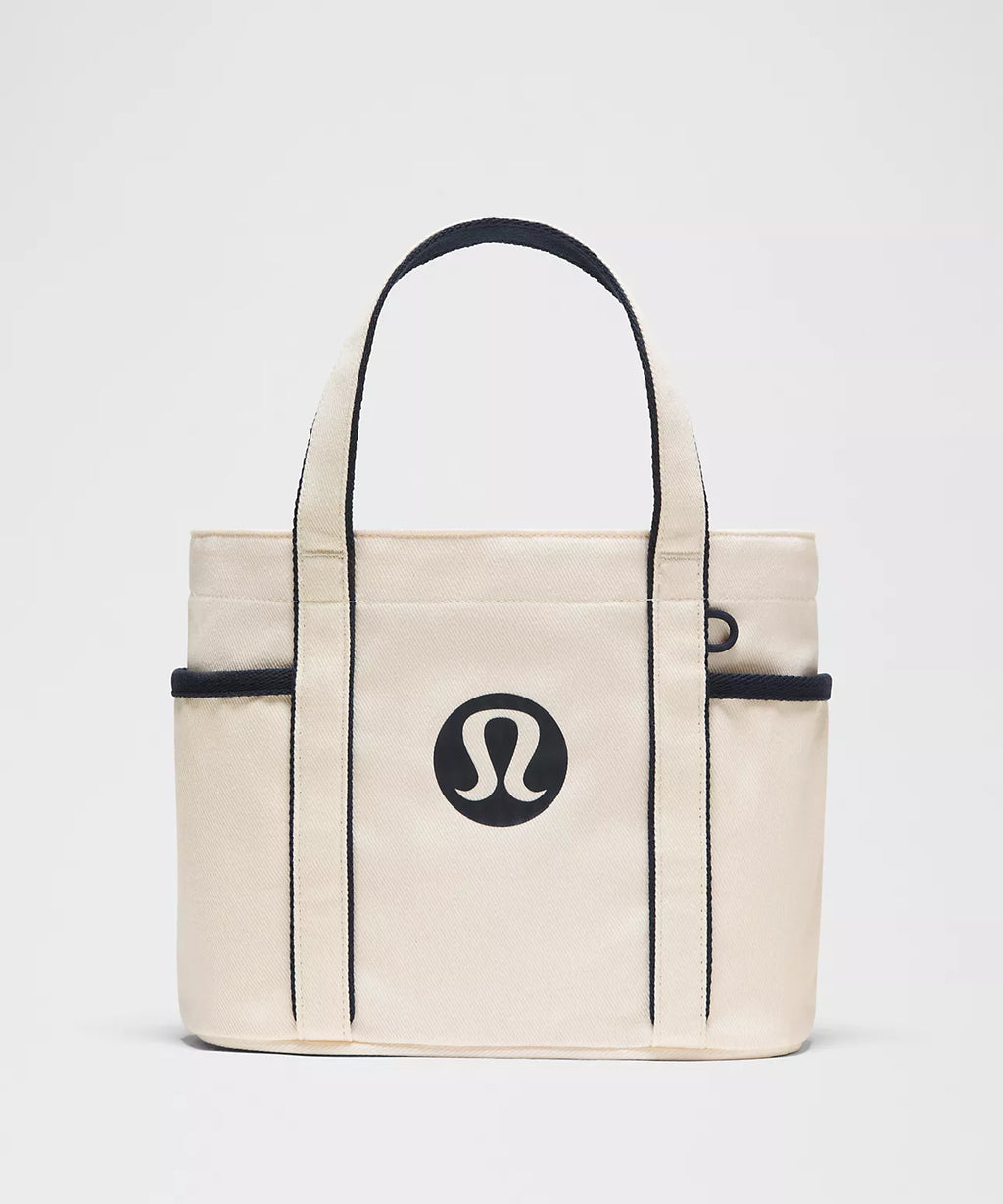Daily Multi-Pocket Mini Canvas Tote Bag 6.5L - Natural/True Navy