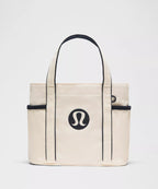Daily Multi-Pocket Mini Canvas Tote Bag 6.5L - Natural/True Navy