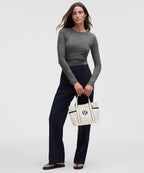 Daily Multi-Pocket Mini Canvas Tote Bag 6.5L - Natural/True Navy