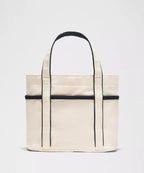 Daily Multi-Pocket Mini Canvas Tote Bag 6.5L - Natural/True Navy