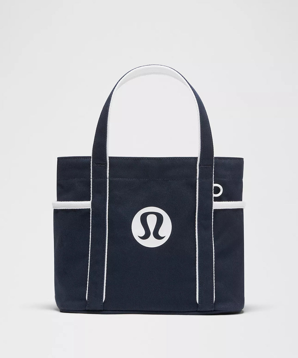 Daily Multi-Pocket Mini Canvas Tote Bag 6.5L - True Navy/White
