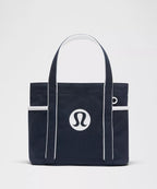 Daily Multi-Pocket Mini Canvas Tote Bag 6.5L - True Navy/White