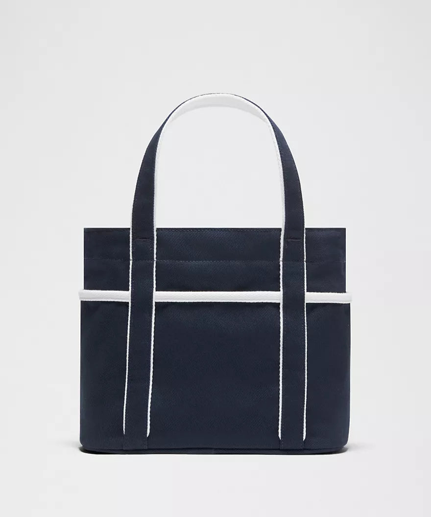 Daily Multi-Pocket Mini Canvas Tote Bag 6.5L - True Navy/White