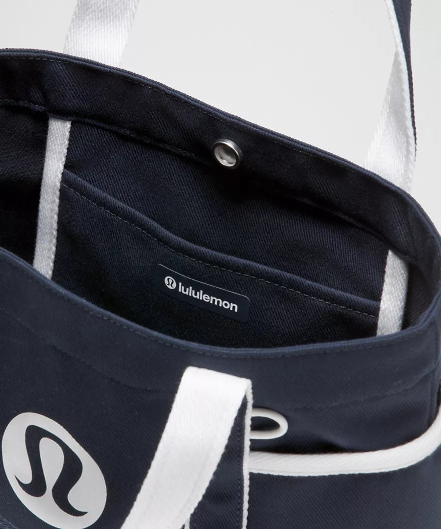 Daily Multi-Pocket Mini Canvas Tote Bag 6.5L - True Navy/White
