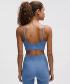 Focuser High-Neck Bra Light Support, A/B Cup - Prep Blue / Size M