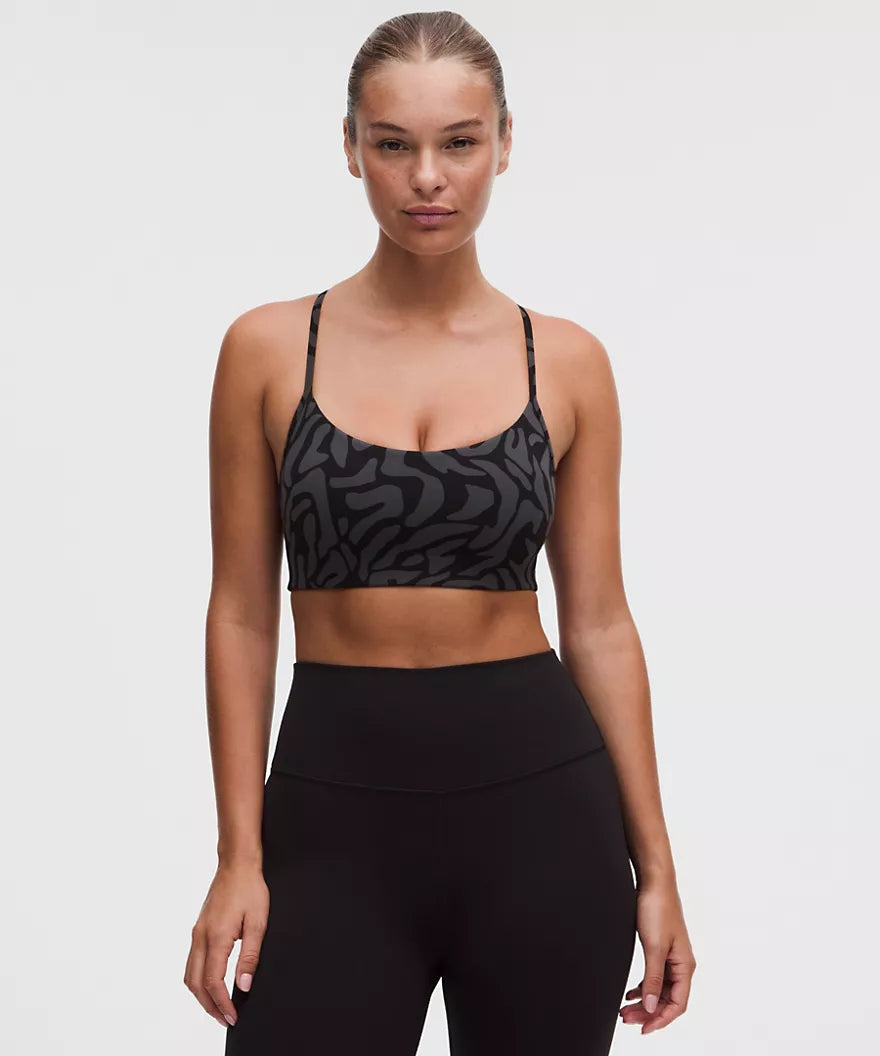 Flow Y Bra Light Support, C/D Cup Updated Design - Zebra Camo Black Multi