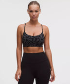Flow Y Bra Light Support, C/D Cup Updated Design - Zebra Camo Black Multi