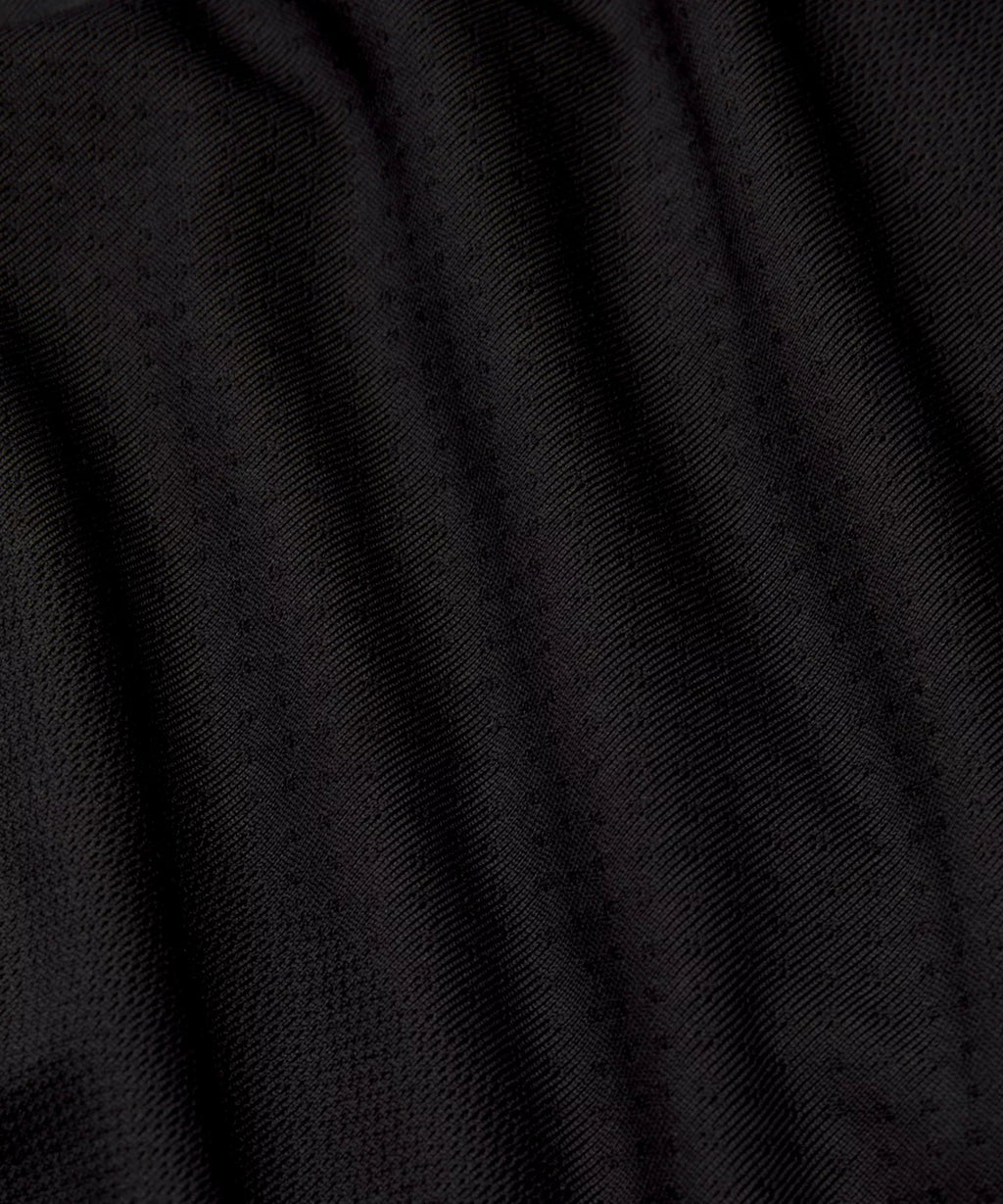 Fast and Free Short-Sleeve Shirt Perforated Stripe - Black / Size S