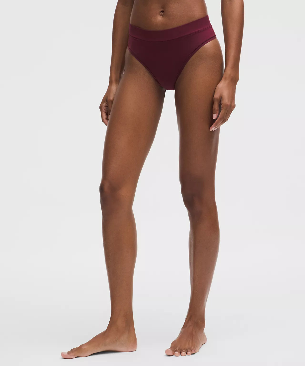 UnderEase High-Rise Thong Underwear 3 Pack - Burgundy Bay/Lotus Lavender/Light Ivory