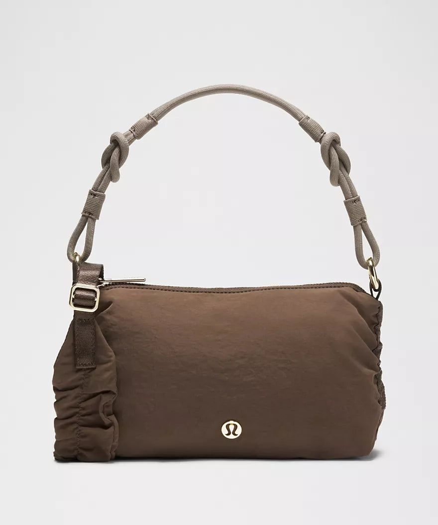 Ruched Shoulder Bag Mini 1.5L - Walnut Crunch/Nomad/Gold