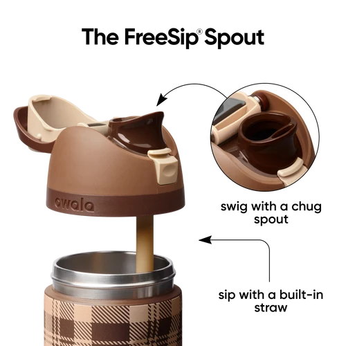 FreeSip - 24oz - Stainless Steel - Plaid and Simple