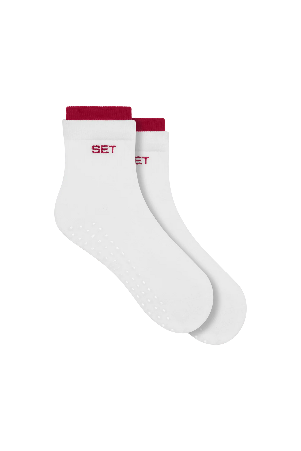 Layered Grip Socks - White/Rouge