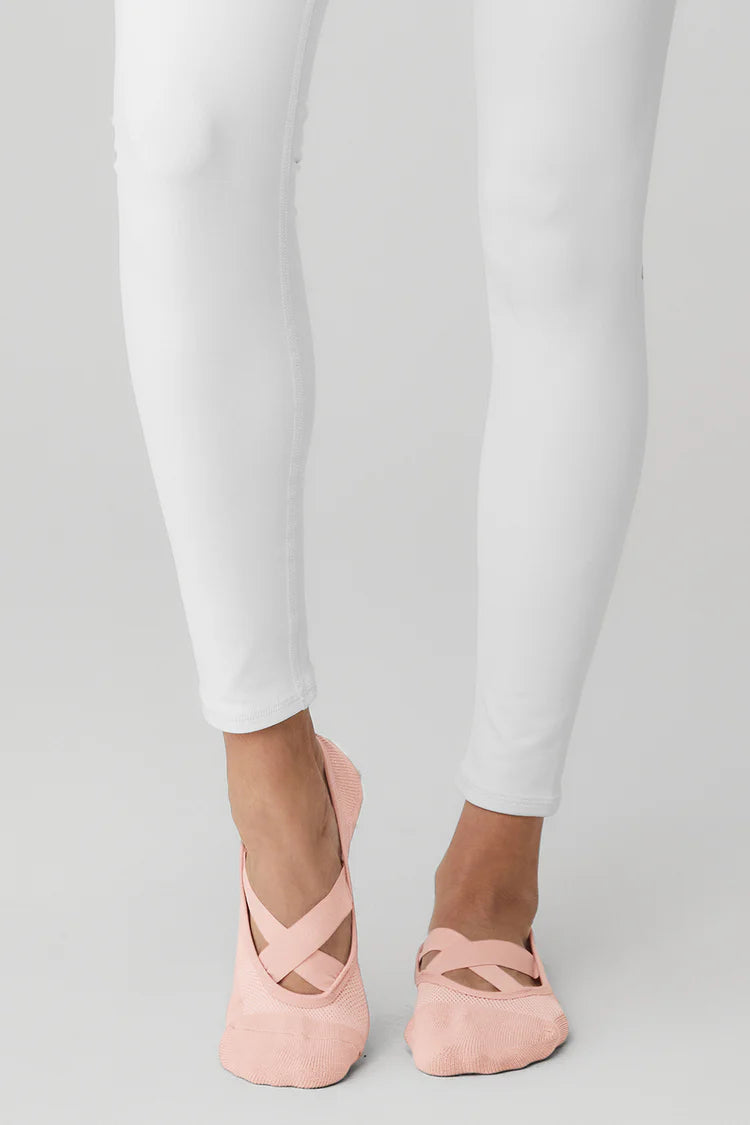 Women's Pivot Barre Sock- Pale Mauve