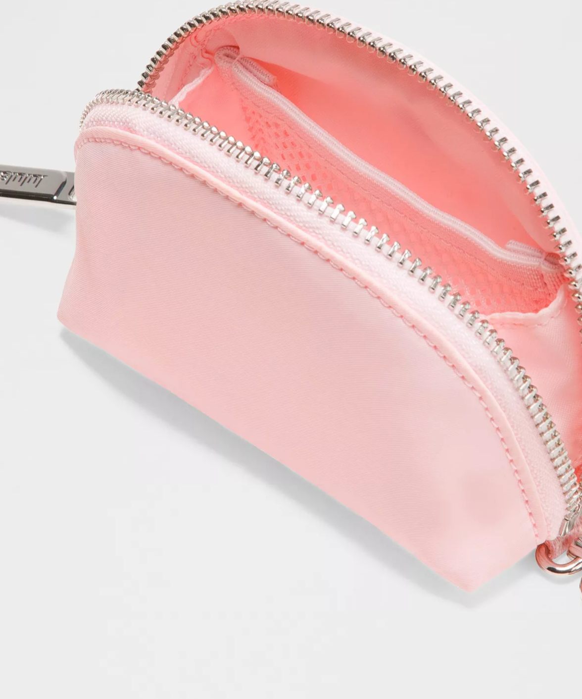 Dual Pouch Wristlet - Cranberry charm/pink pearl/silver