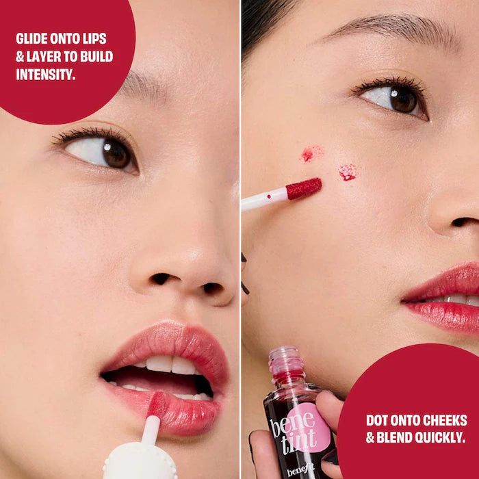 Benetint Lip & Cheek Stain Sheer Buildable Liquid Blush Tint