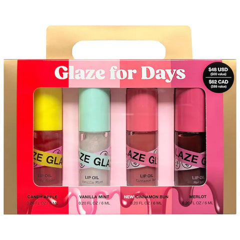 PRE-ORDEN Glaze For Days 4-Piece Lip Oil Set