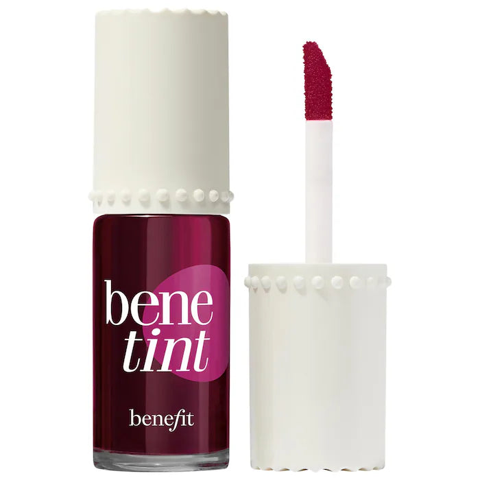 Benetint Lip & Cheek Stain Sheer Buildable Liquid Blush Tint - Raspberry