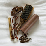 Mini Boar Bristle Smoothing Hair Brush in Toasted Sugar