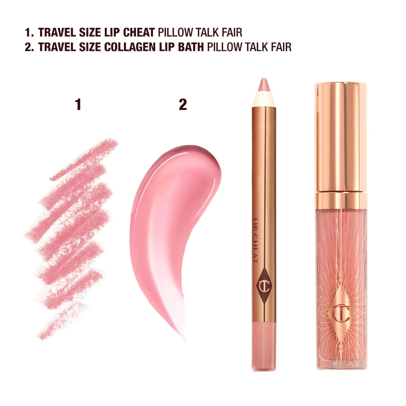 Mini Pillow Talk Glossy Lip Duos - Fair