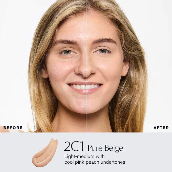 Double Wear Stay-in-Place Lightweight Longwear Matte Foundation with 36H Wear - 2C1 Pure Beige