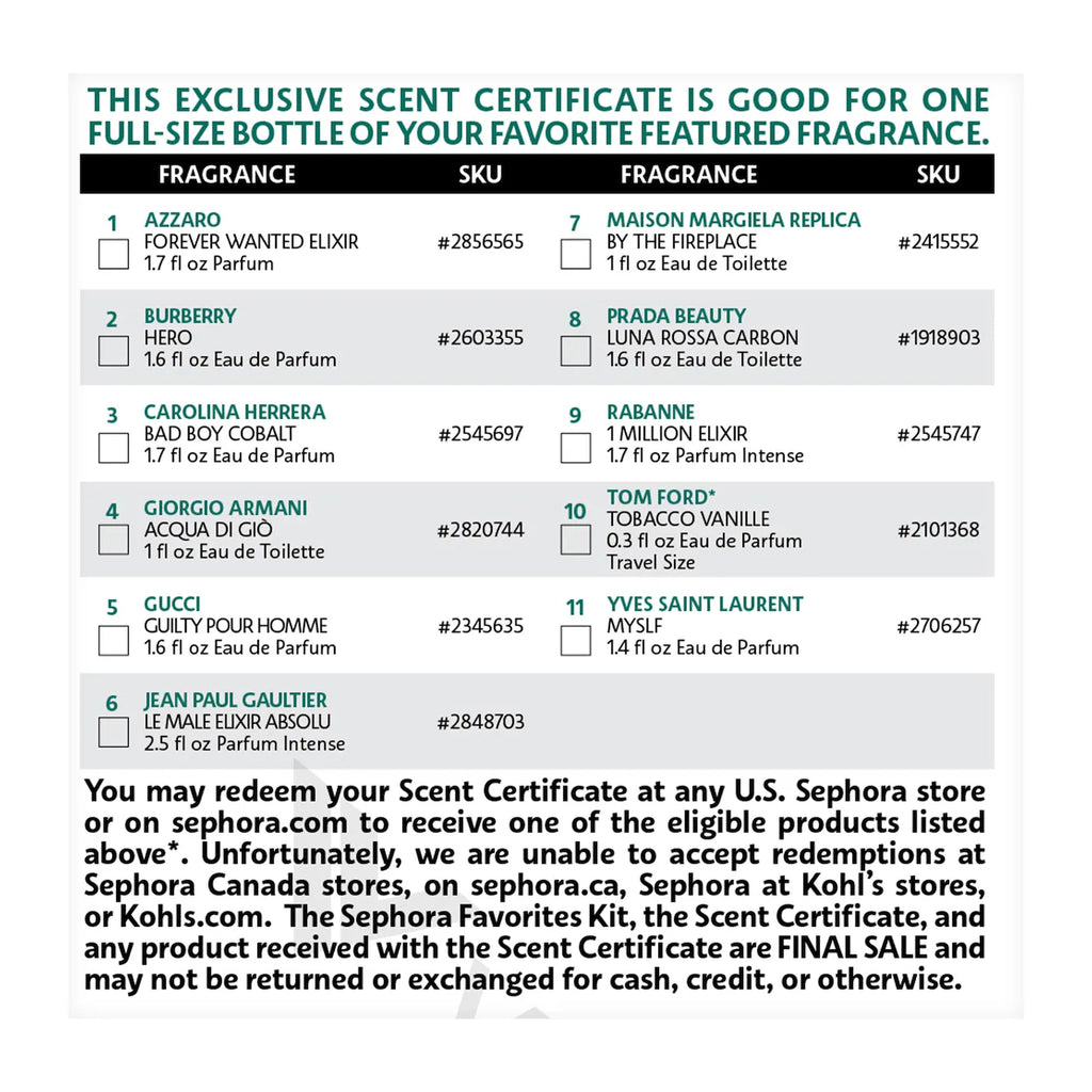 The Essential Men's Fragrance Cologne Sampler Set w/ Redeemable Voucher