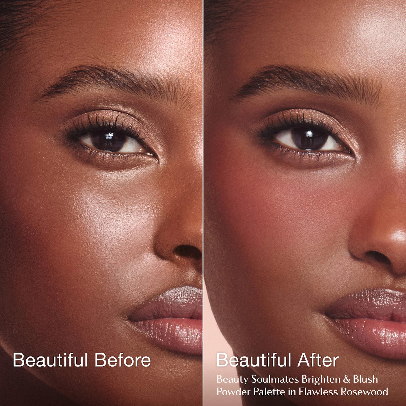 Pillow Talk Beauty Soulmates Airbrush Flawless Finish Brightening and Blush Powder Palette - Pillow Talk Flawless Rosewood