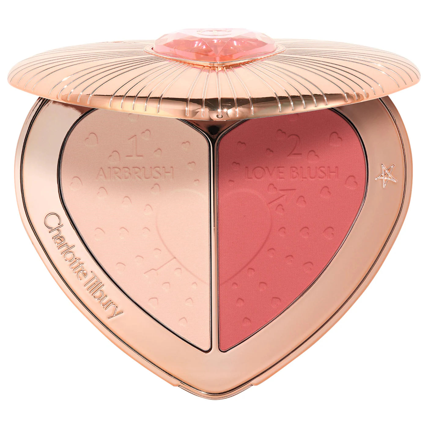 Pillow Talk Beauty Soulmates Airbrush Flawless Finish Brightening and Blush Powder Palette - Pillow Talk Flawless Rosewood