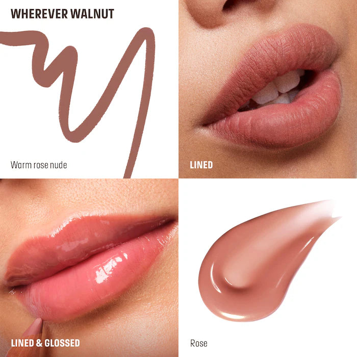Mini Artist Color Pencil Lip Liner & Full Size Super Boost Lip Gloss Kit - Wherever Walnut