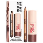 Mini Artist Color Pencil Lip Liner & Full Size Super Boost Lip Gloss Kit - Limitless Brown
