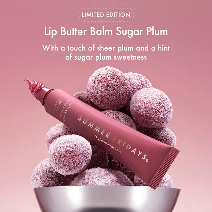 Lip Butter Balm Treatment for Hydration + Nourishing Shine - Sugar Plum