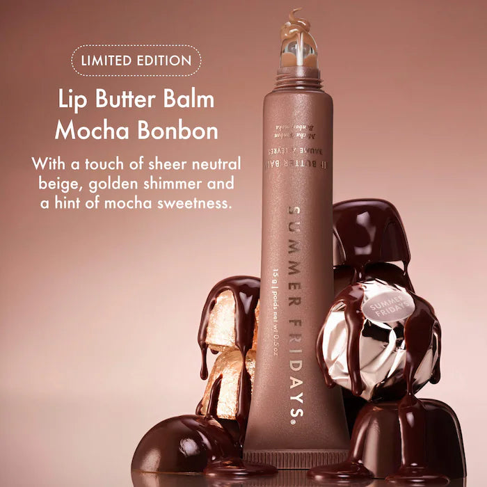 Lip Butter Balm Treatment for Hydration + Nourishing Shine - Mocha Bonbon